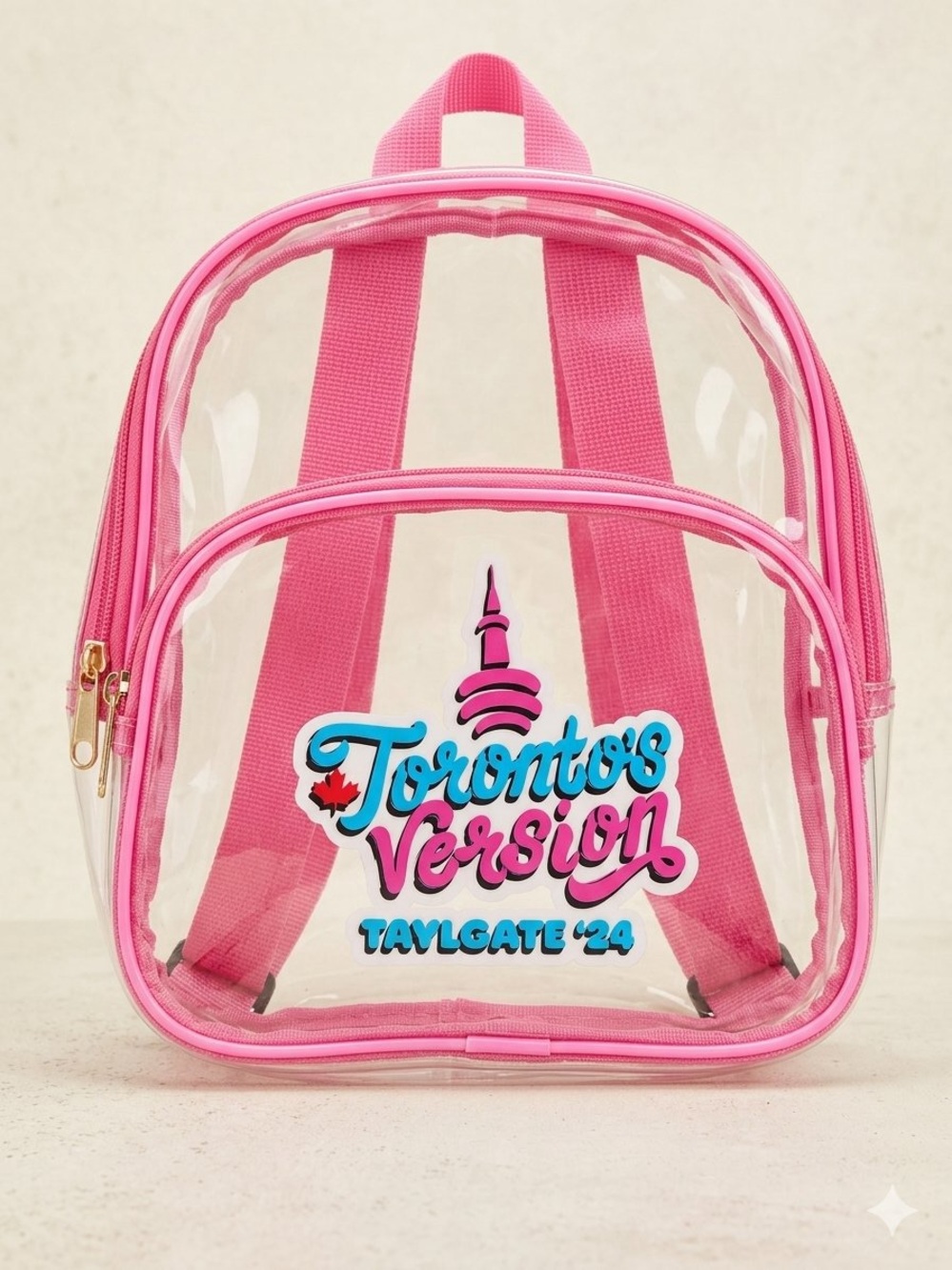 Taylor Swift Toronto’s Version Taylgate ‘24 Clear Pink Backpack